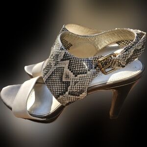 Anne Klein Stylish Snake Print Women's Heels Sandals Size 9.5 Medium